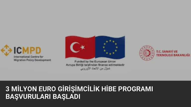 3 Milyon Euro Girişimcilik Hibe Programı Başvuruları Başladı
